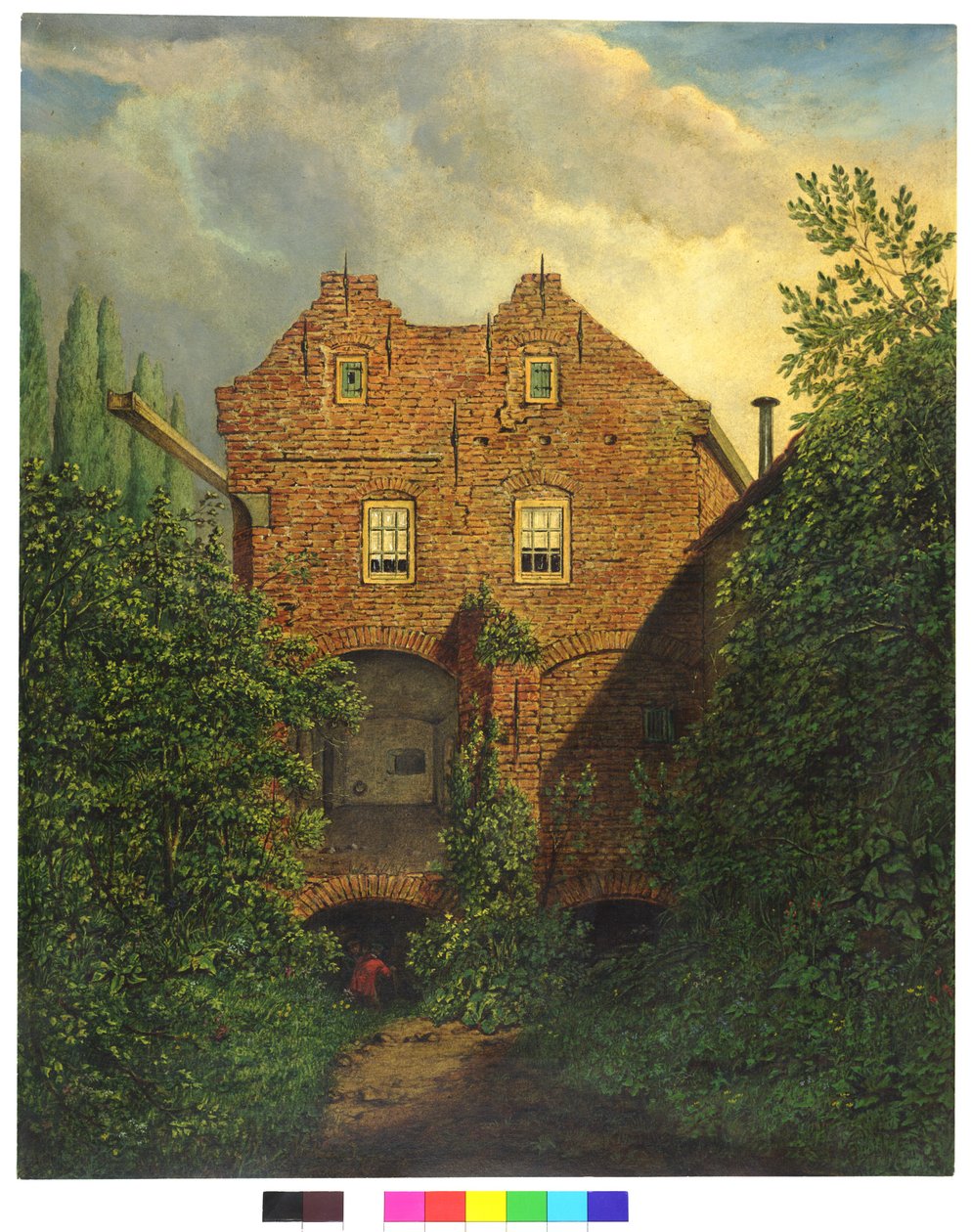 View in the Bastion Sterrenburg in Utrecht on the West Facade of the House Above the Southern Gunpowder Cellars by Willem Cornelis van Dijk