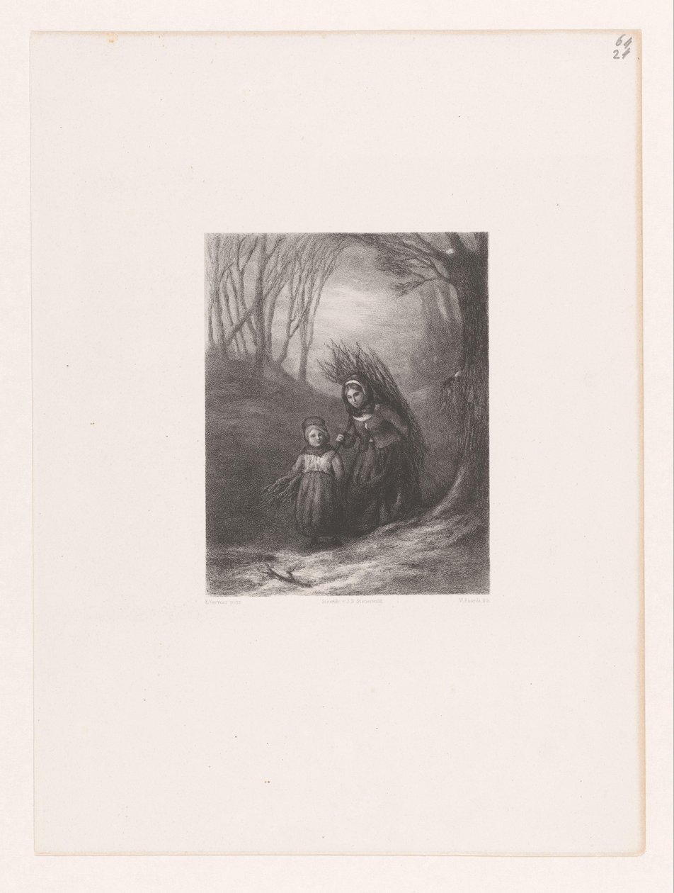 Two Female Wood Gatherers by Willem Frederik Roorda
