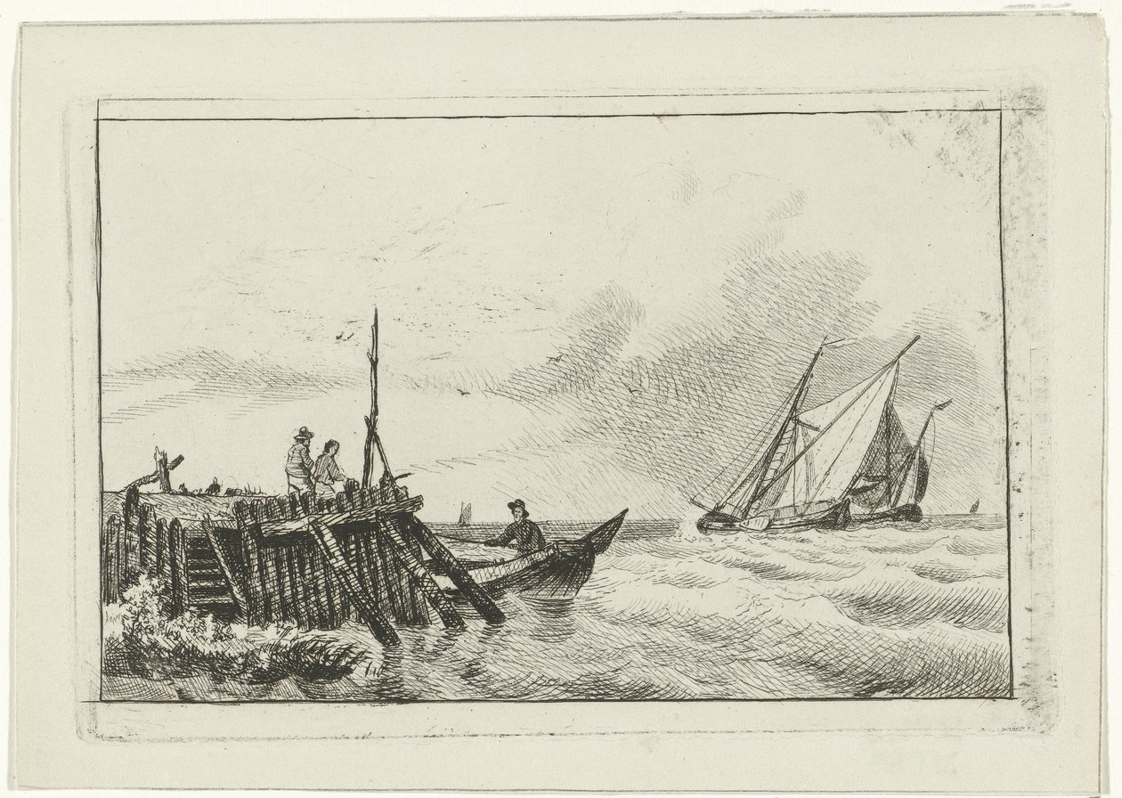 Pier on Water by Willem Gruyter jr.
