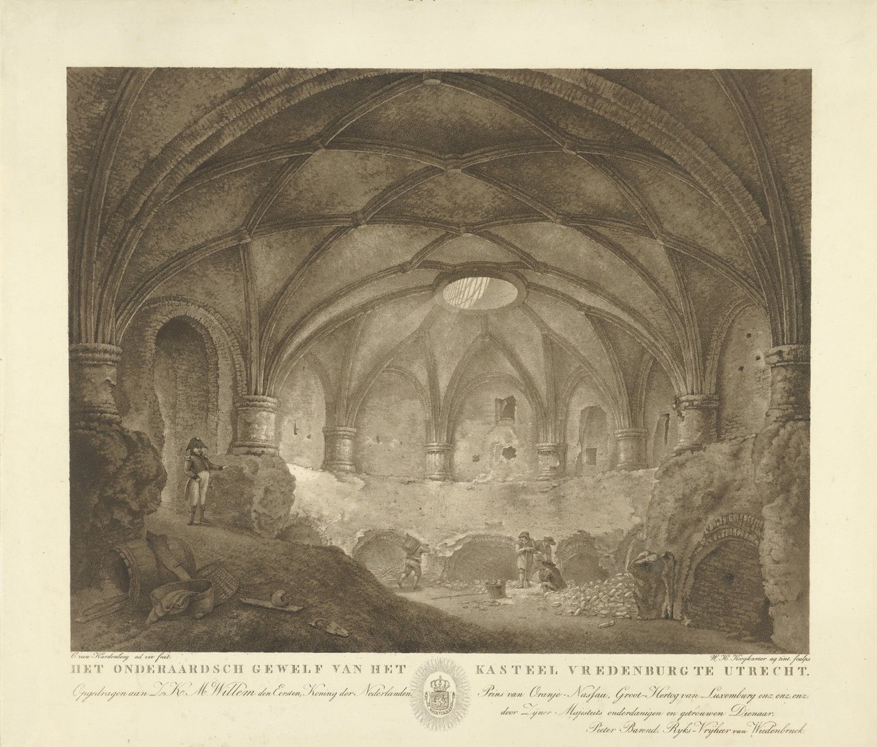 Vault of Vredenburg Castle by Willem Hendrik Hoogkamer