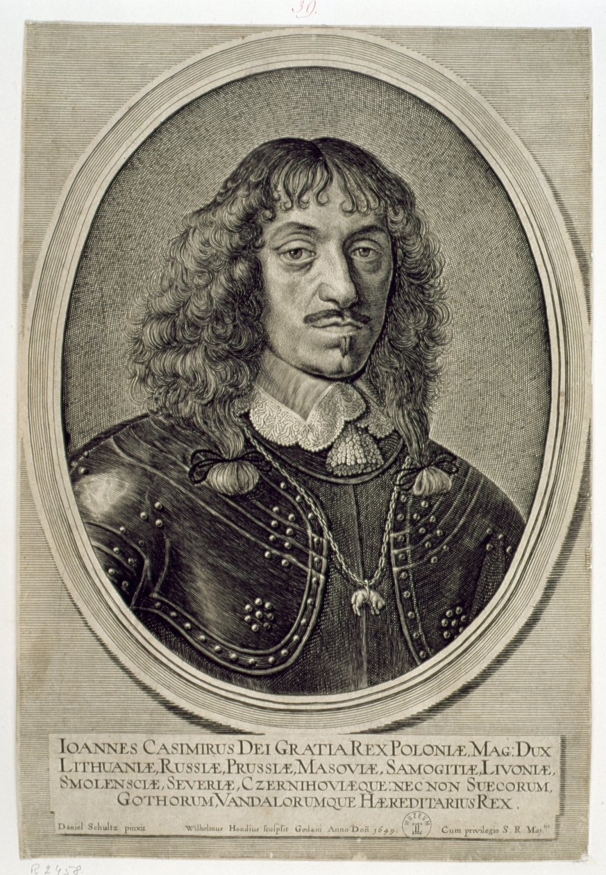 John Kazimir Vasa, King of Poland, 1649 by Willem Hondius
