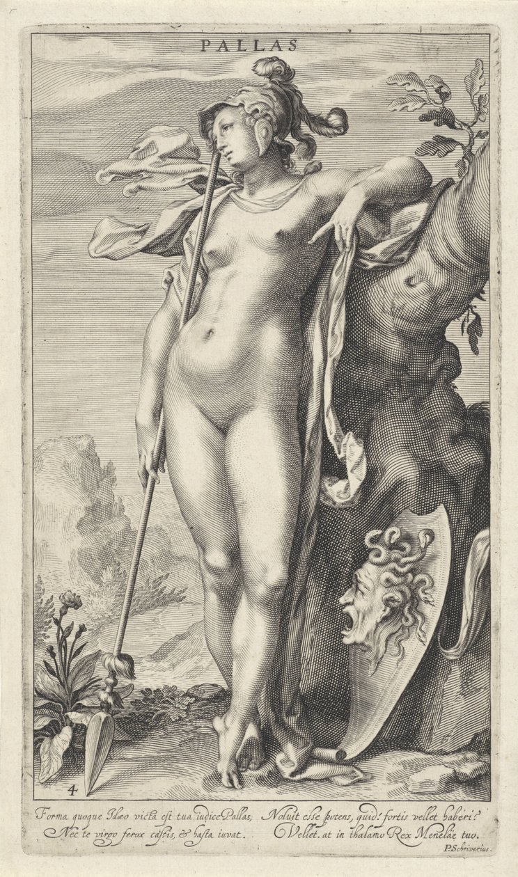 Minerva by a Tree by Willem Isaacsz. van Swanenburg