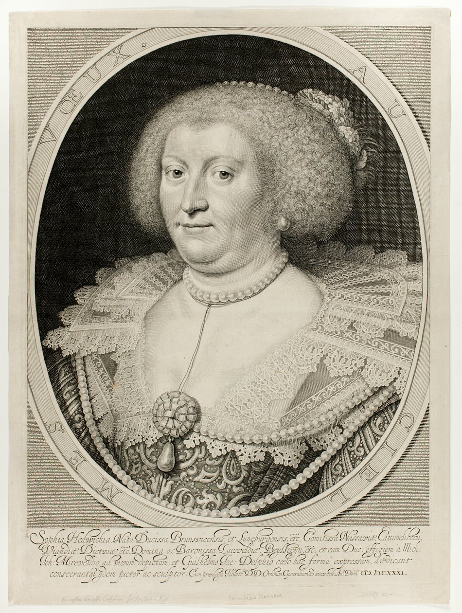 Sophia Hedwichia, Countess of Nassau-Dietz by Willem Jacobsz. Delff