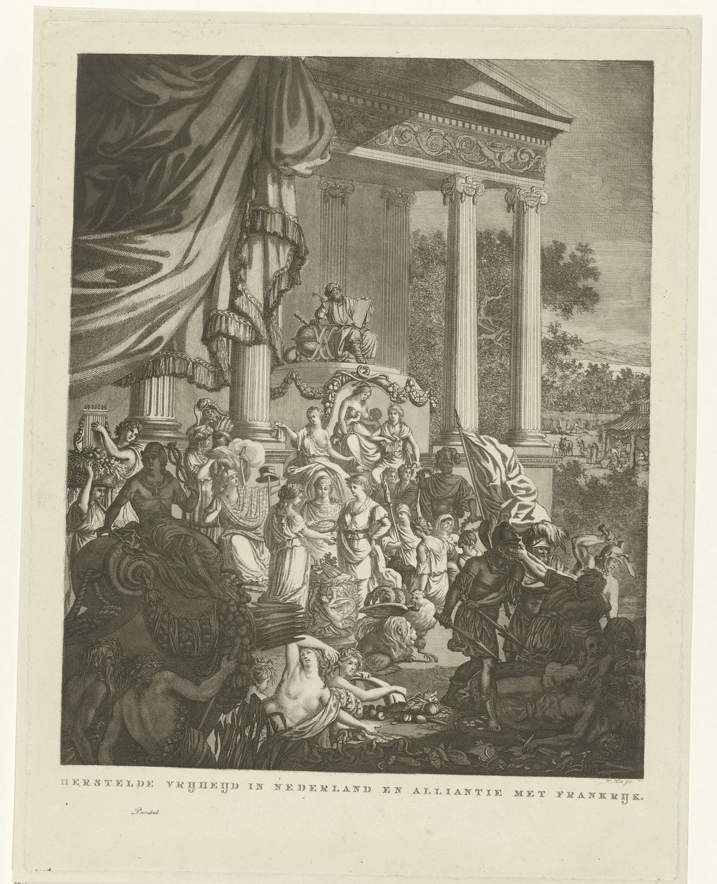 Allegorical Representation of the Alliance Between the Netherlands and France, 1795 by Willem Kok