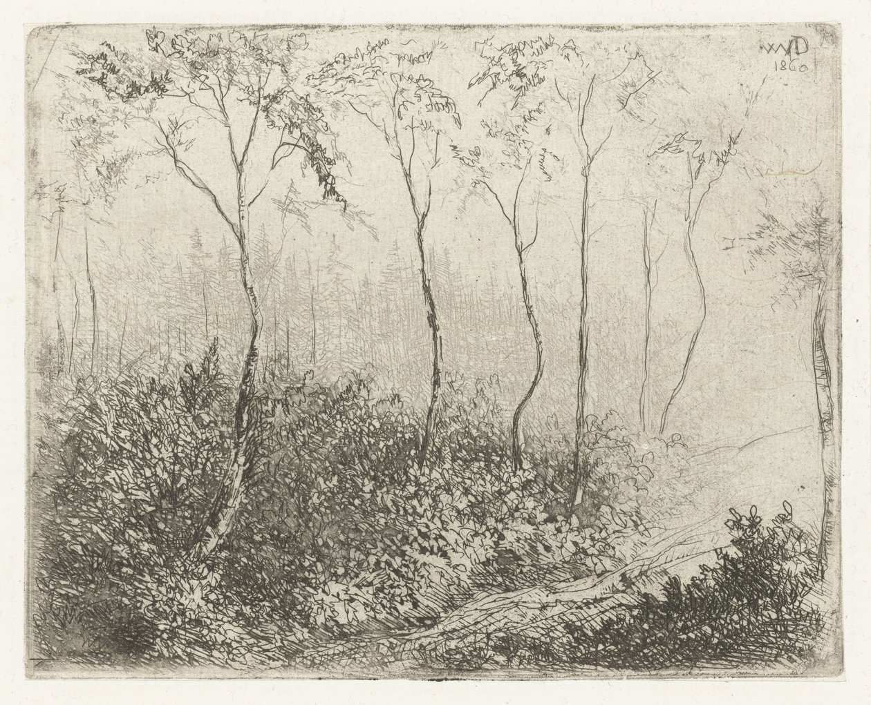 Forest Landscape by Willem Matthias Jan van Dielen
