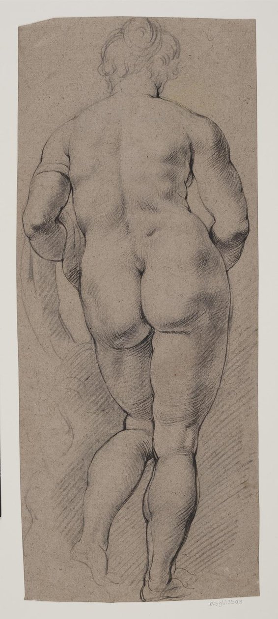 Standing Female Nude Seen from the Back by Willem Panneels