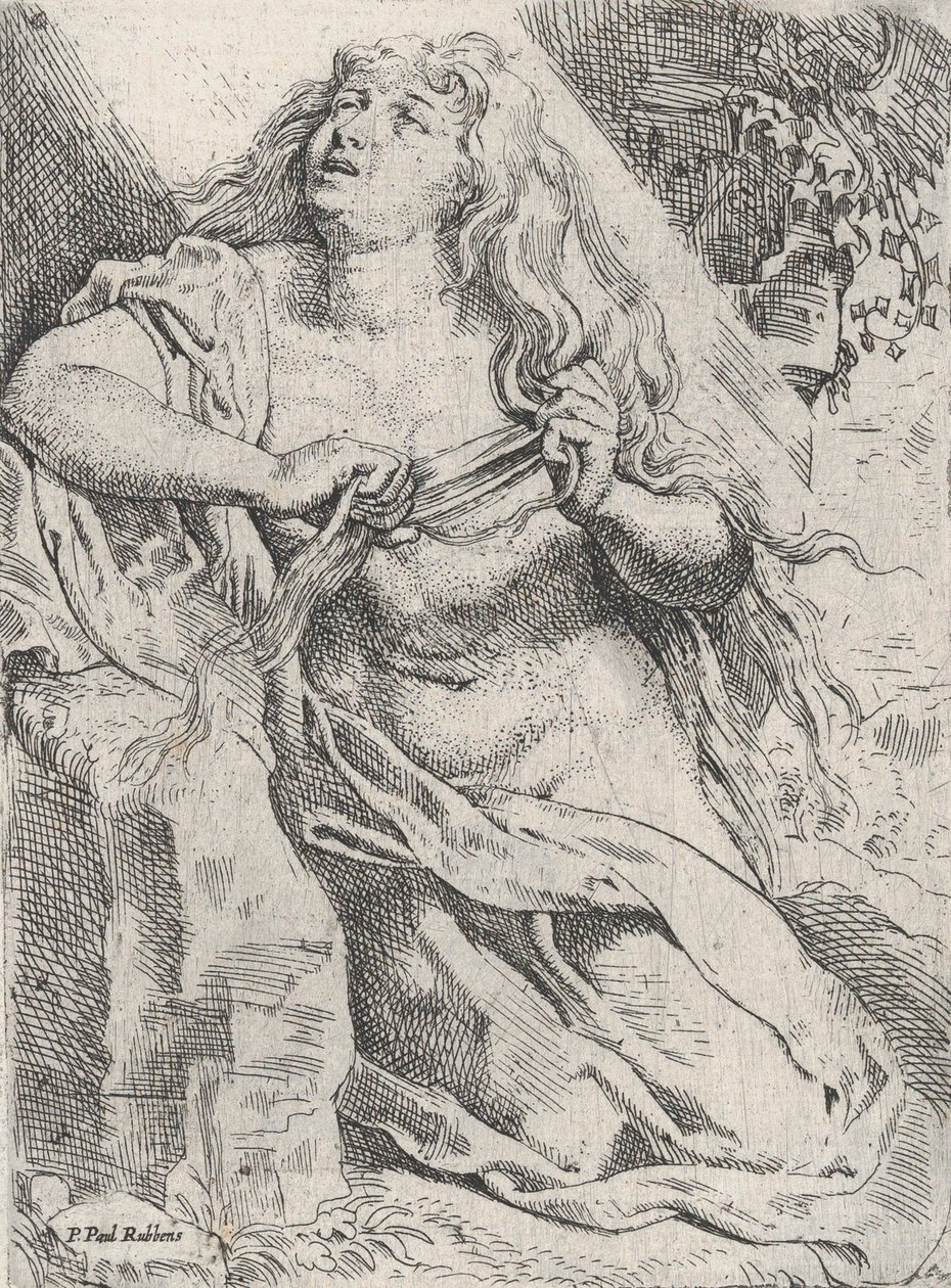 Mary Magdalen in the wilderness by Willem Pietersz. Buytewech