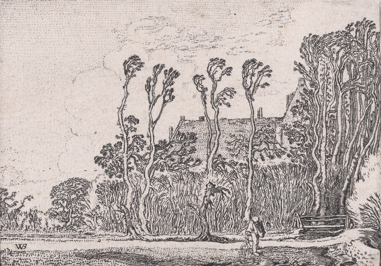 The Sower, from Verscheyden Landtschapjes Various Little Landscapes, Plate 5 by Willem Pietersz. Buytewech