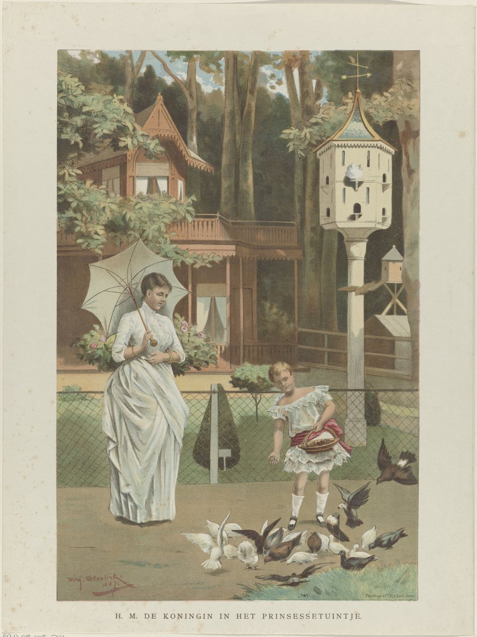 Portrait of Emma, Queen Regent of the Netherlands, and Wilhelmina, Queen of the Netherlands by Willem Steelink (II)