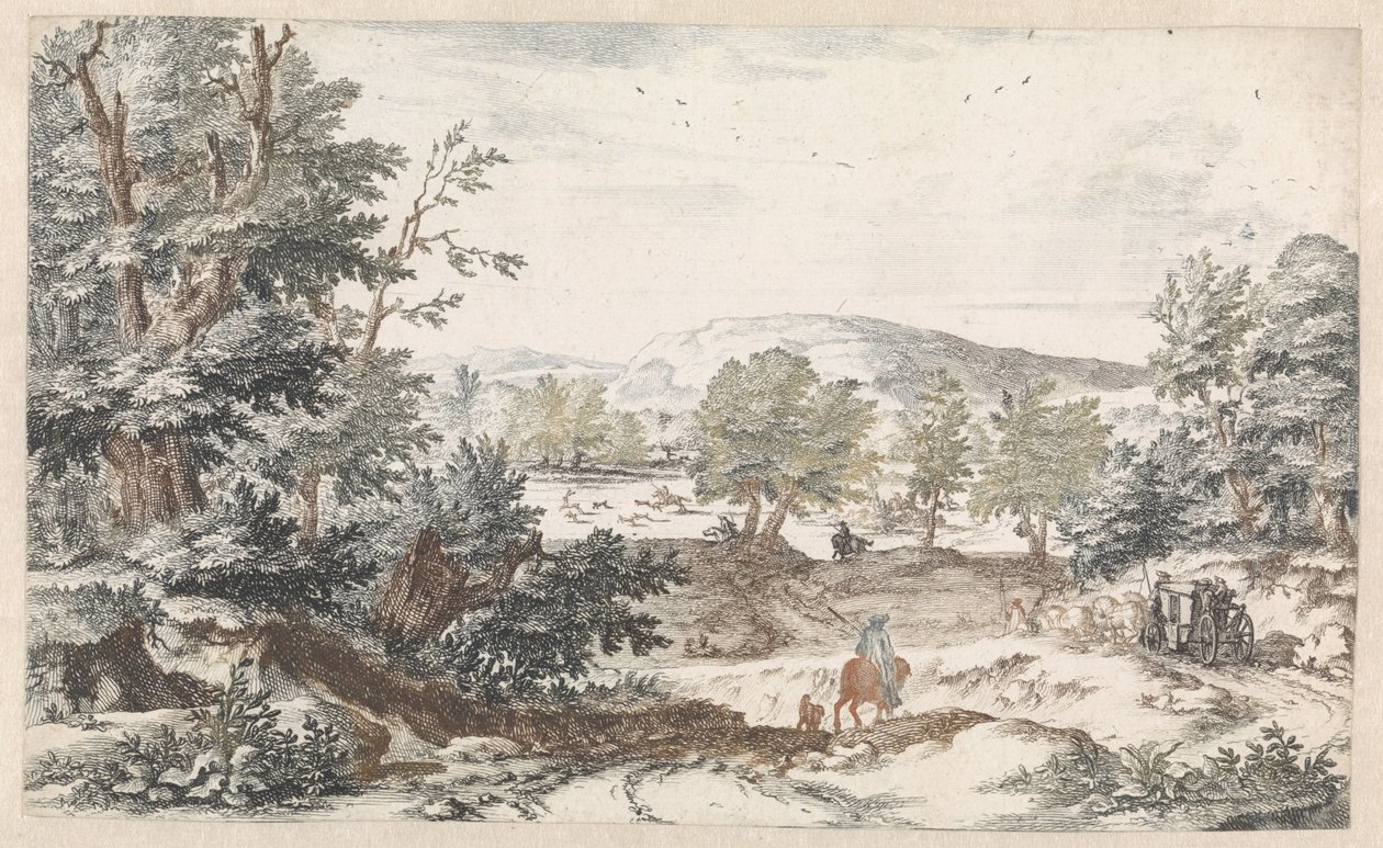 Wooded Landscape with a Road by Willem Swidde