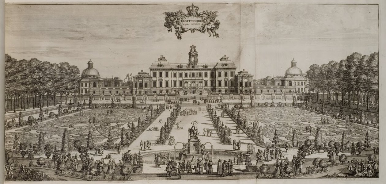 Drottningholm Palace and Garden from the South by Willem Swidde