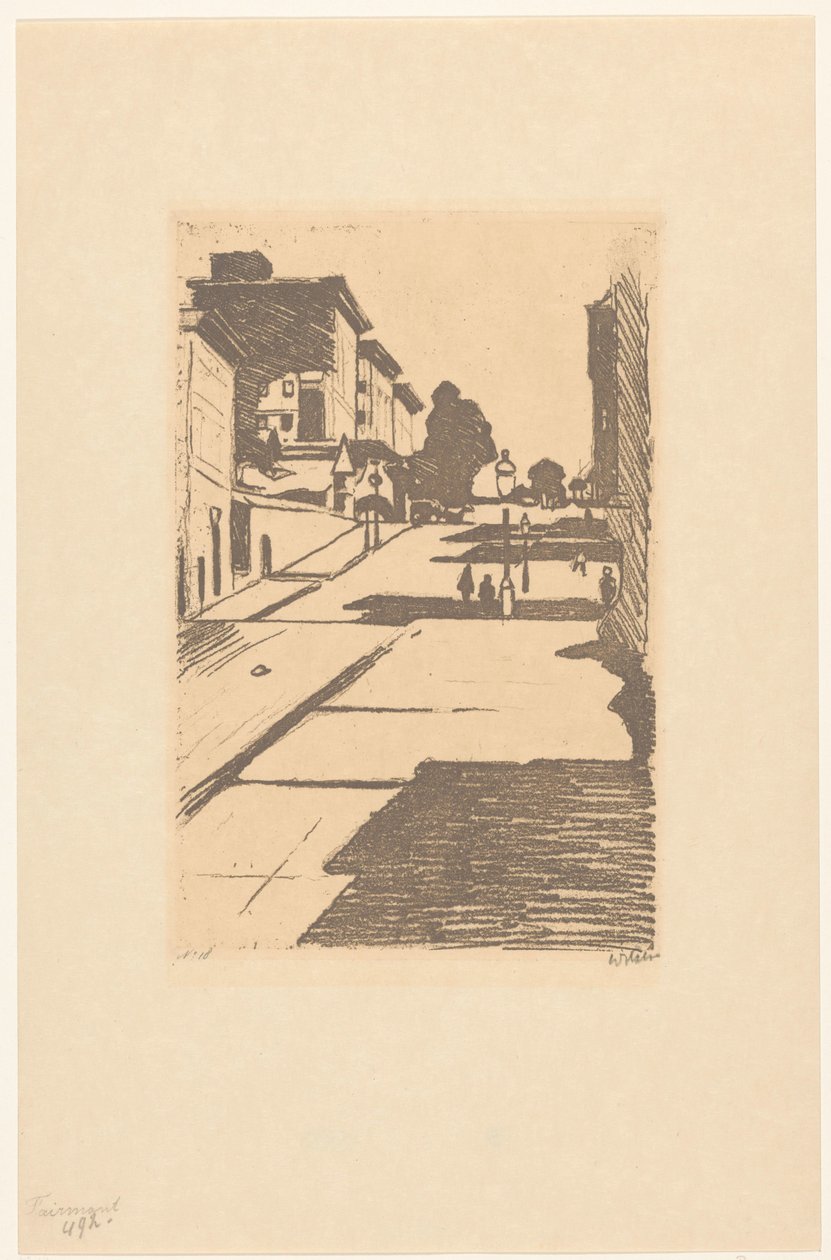View of Maison Street and the Fairmont hotel in San Francisco by Willem Witsen (signed by artist)