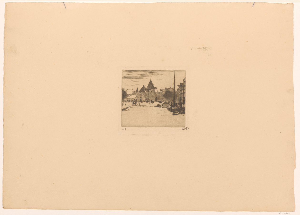 Nieuwmarkt in Amsterdam by Willem Witsen (signed by artist)