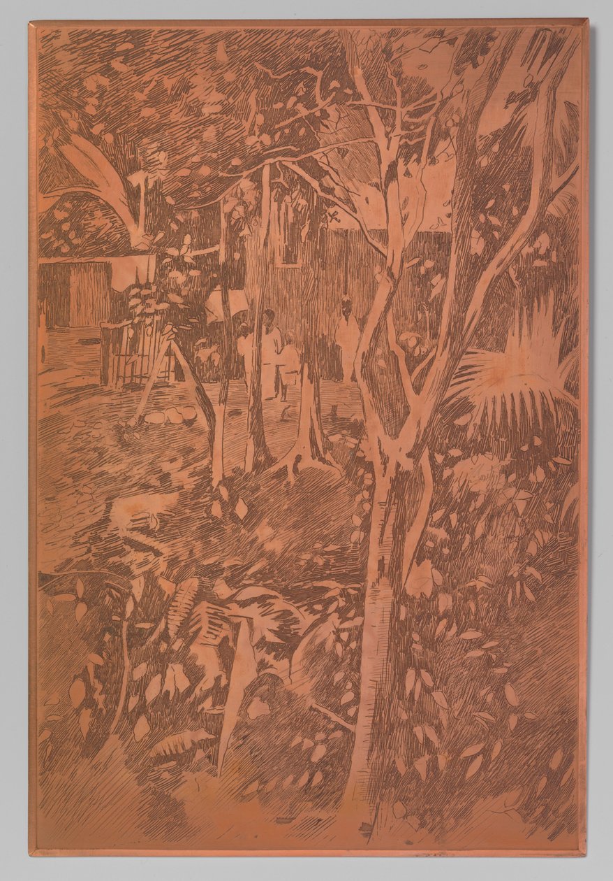 View in the Kampong, Buitenzorg by Willem Witsen
