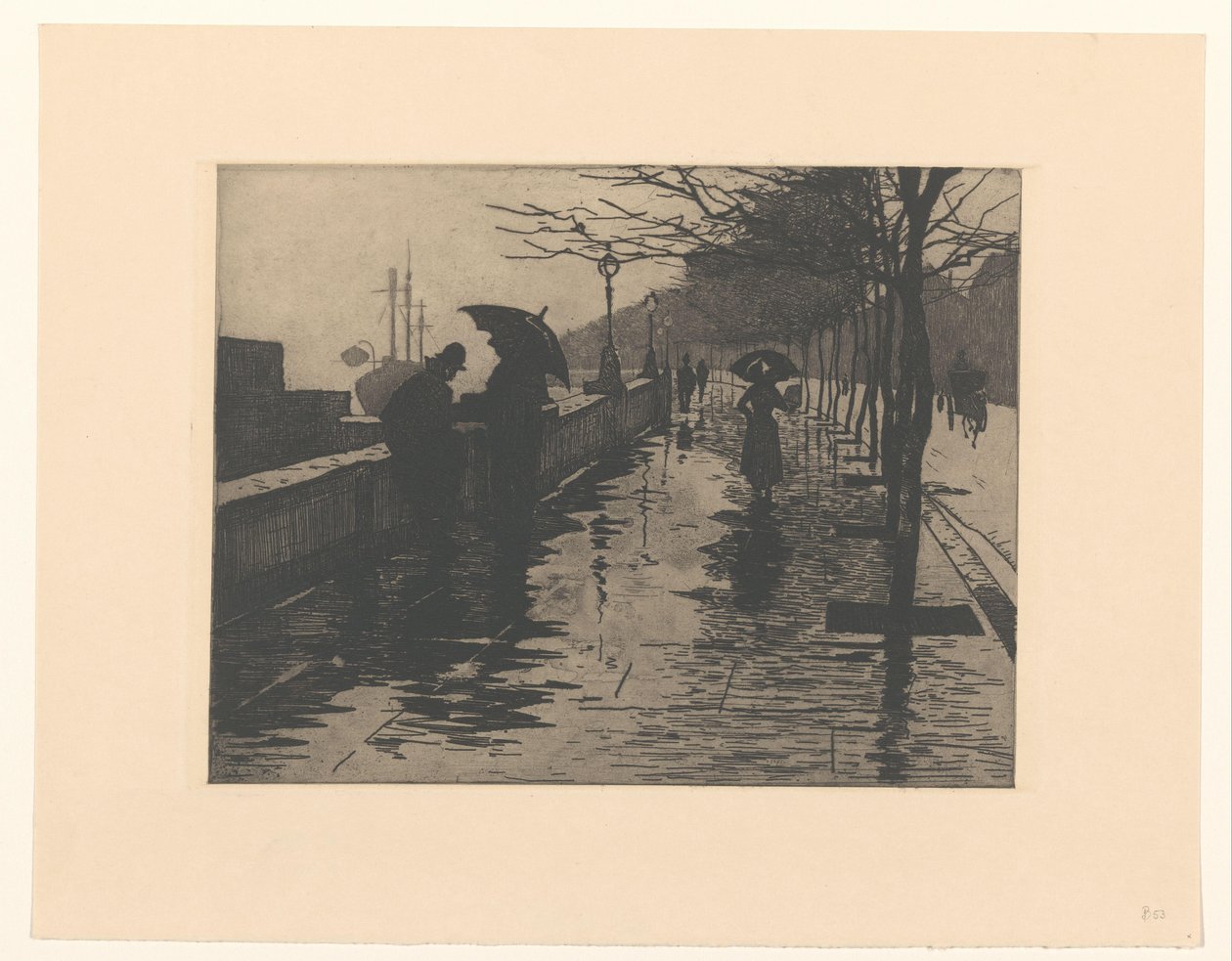 View of Victoria Embankment in London by Willem Arnoldus Witsen