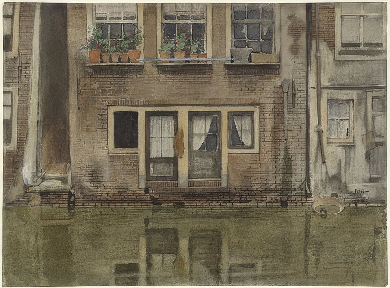 House on a Canal in Amsterdam by Willem Arnoldus Witsen