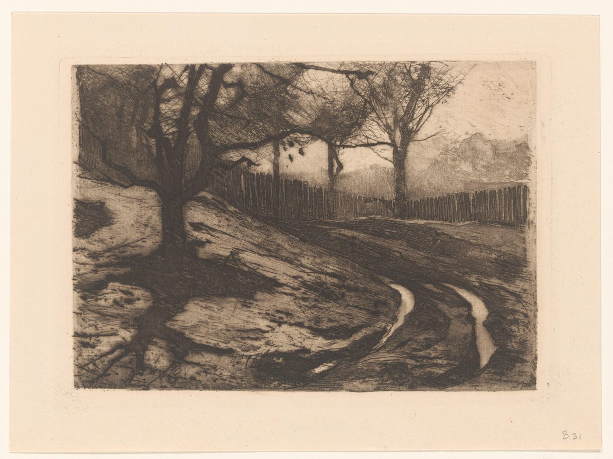 Landscape with Trees and Fence by Willem Arnoldus Witsen