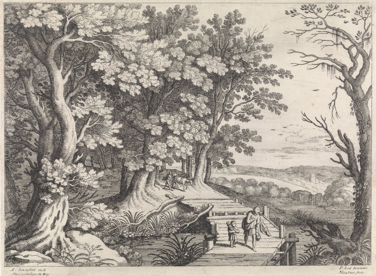 Landscape with Abraham and Isaac by Willem van Nieulandt (II)