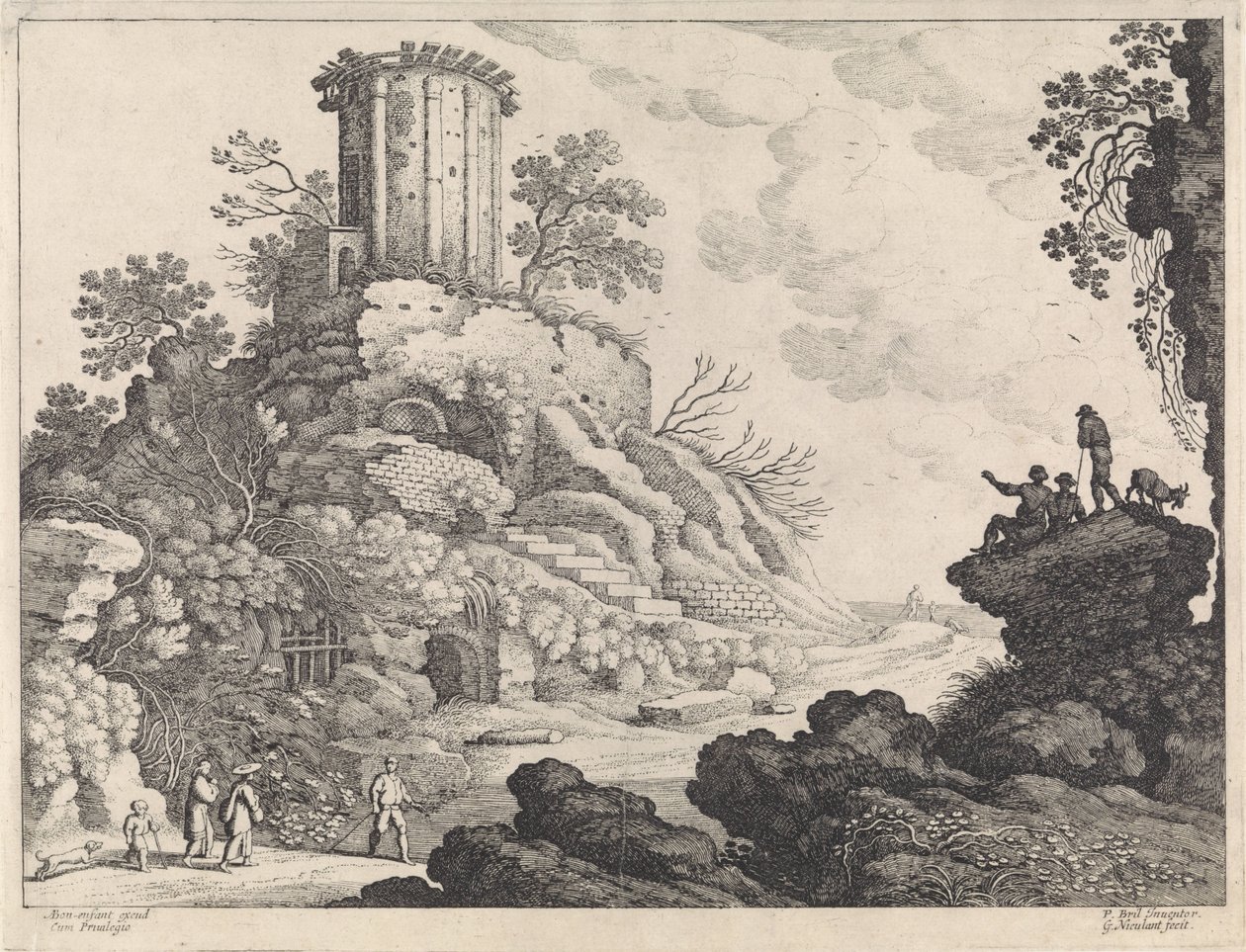 Landscape with the Ruins of a Temple by Willem van Nieulandt (II)