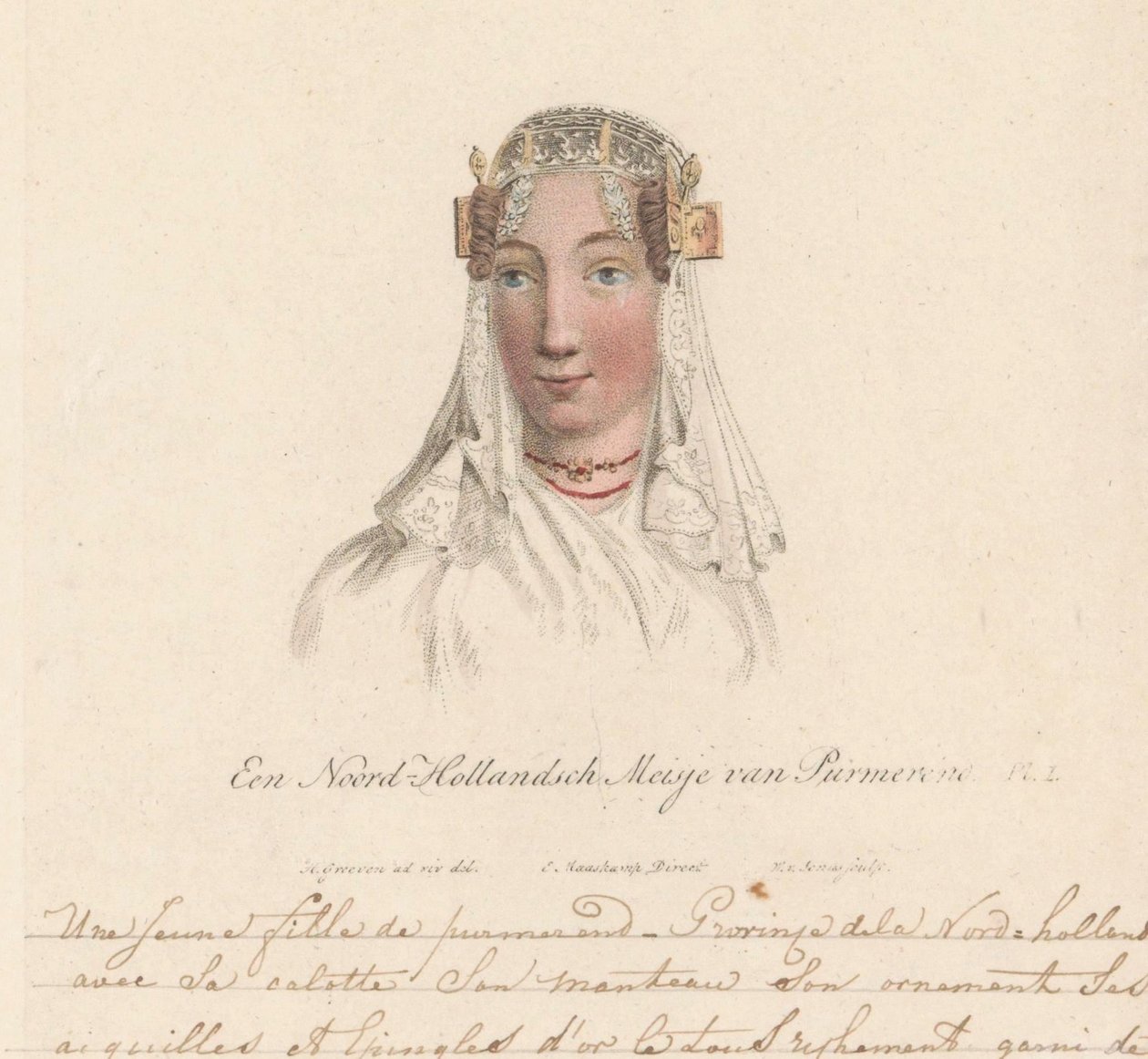 Headgear of a Girl from Purmerend, 1816 by Willem van Senus