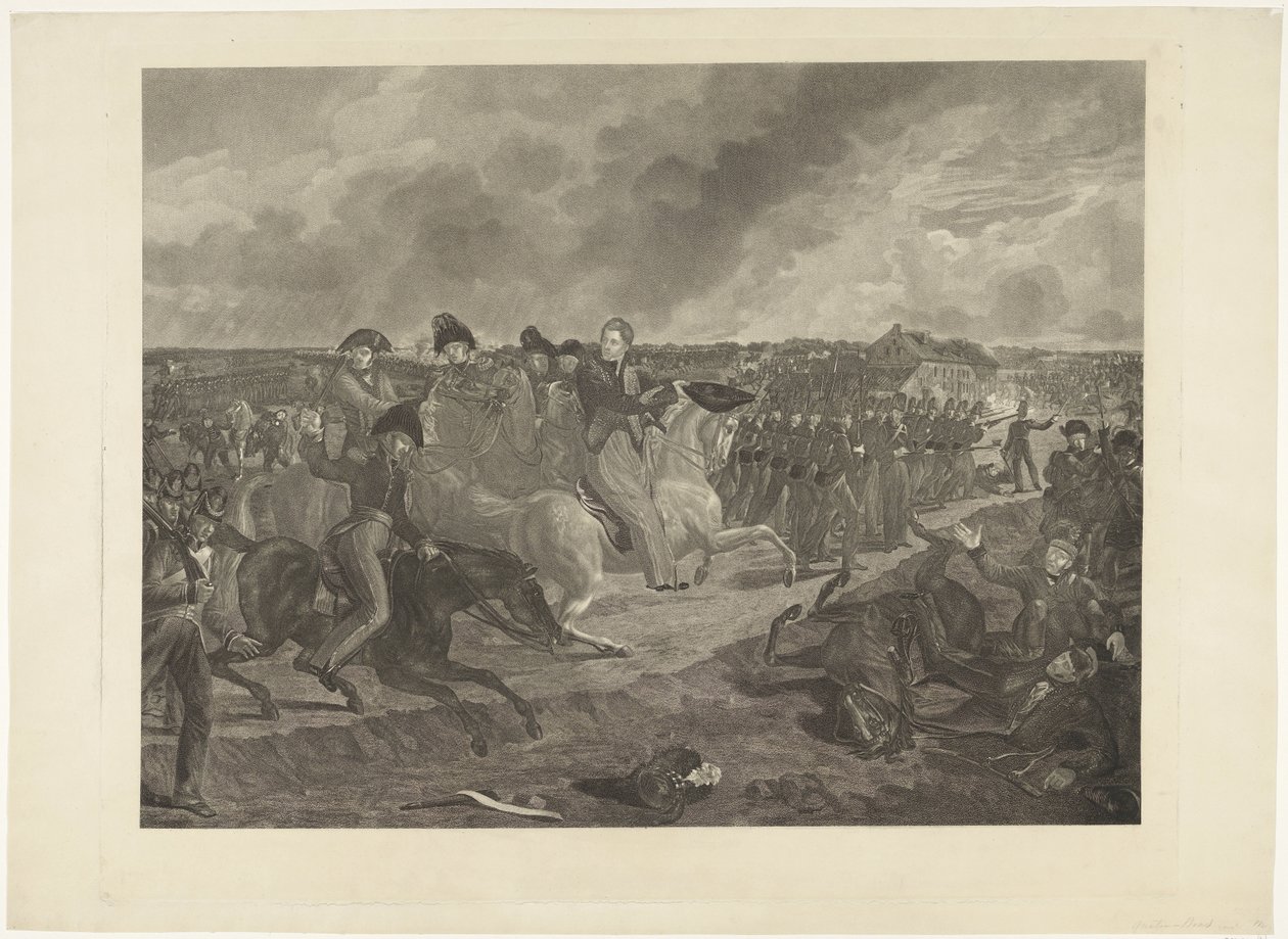 Prince of Orange in the Battle of Quatre-Bras, 1815 by Willem van Senus