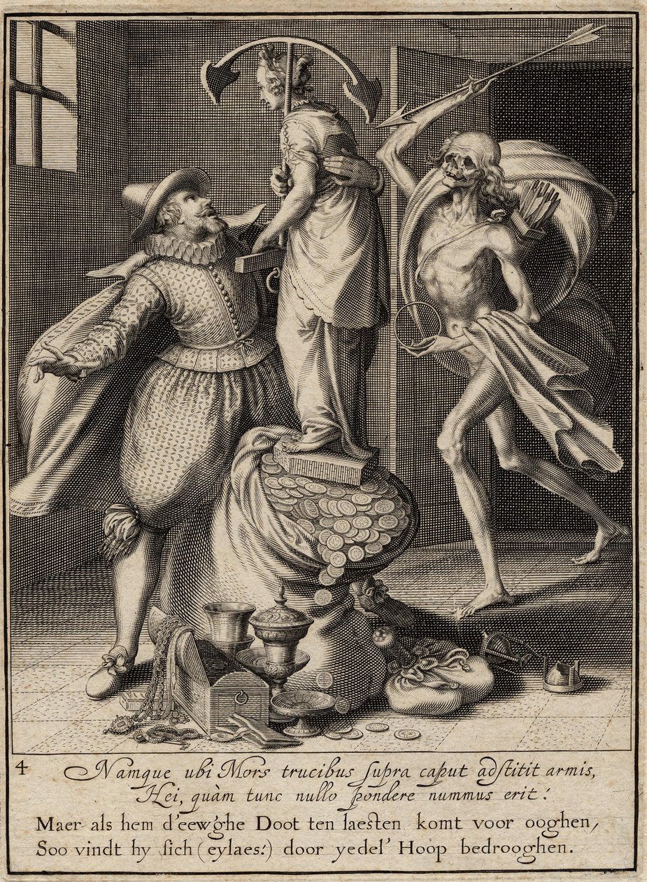 Death with an Arrow About to Strike the Man Down by Willem van Swanenburgh
