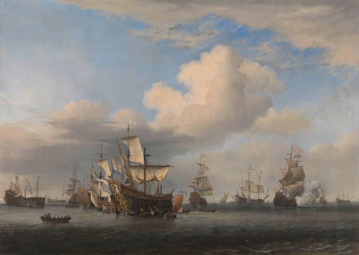 Captured English Ships after the Four Days’ Battle by Willem van de Velde (II)