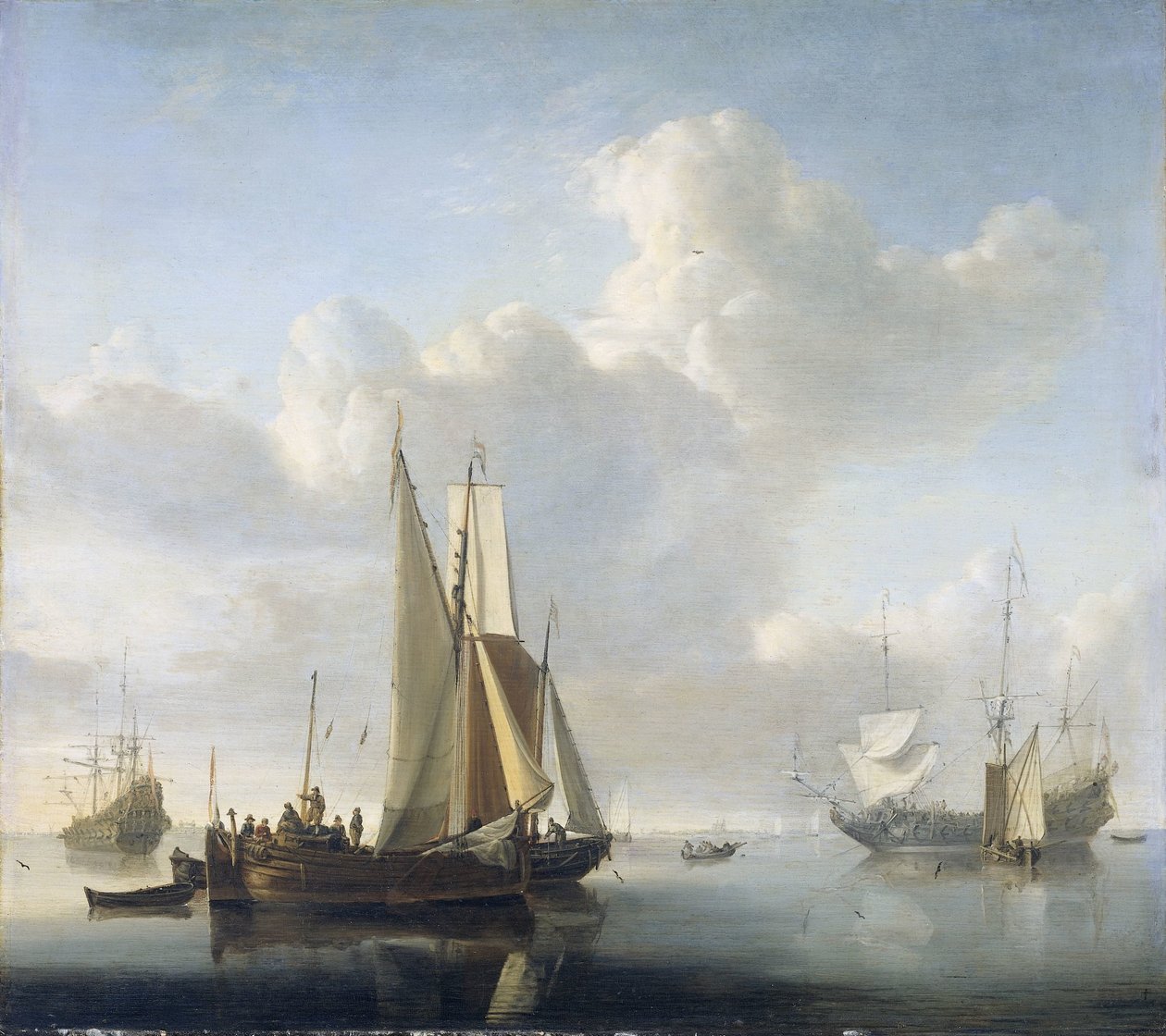 Ships before the Coast by Willem van de Velde (II)