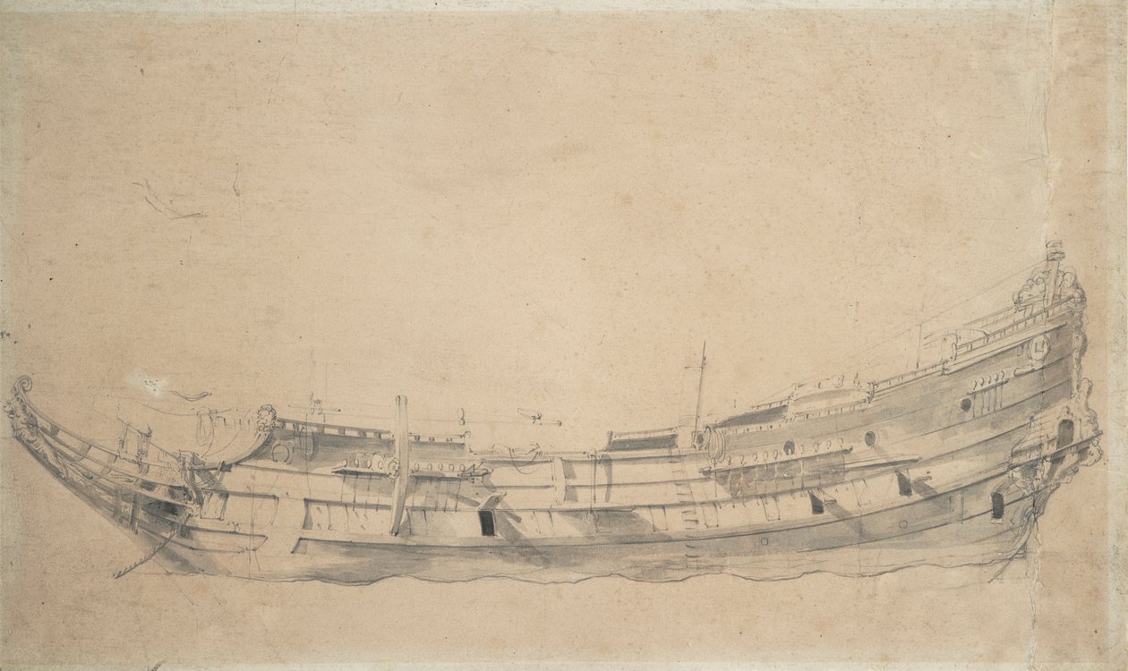 Portrait of a Dutch frigate, c.1655 by Willem van de Velde the Younger