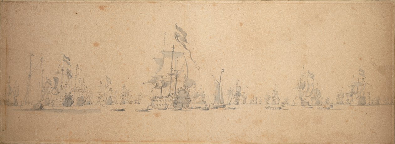 A Council of War in the Dutch Fleet by Willem van de the Elder Velde
