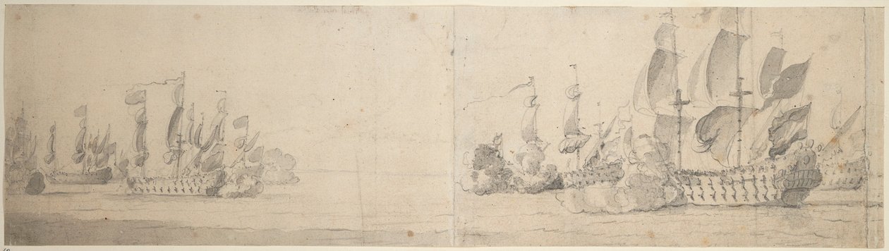 Beach and van Ghent’s Action by Willem van de the Elder Velde
