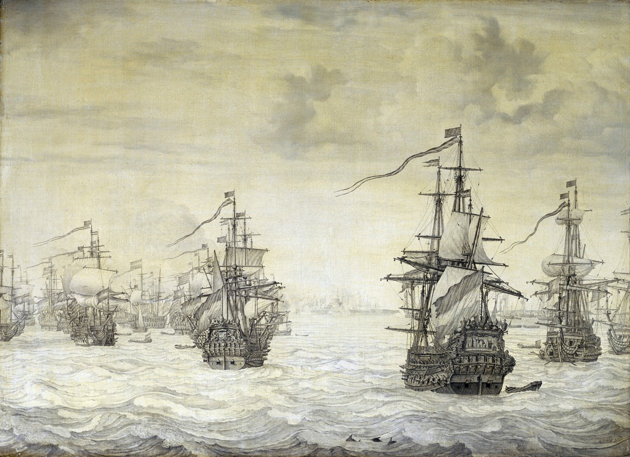 Second Anglo-Dutch War by Willem van de the Elder Velde