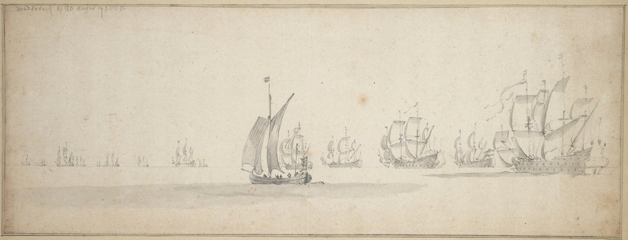 The Dutch Fleet on Its Way to the Scottish Coast by Willem van de the Elder Velde