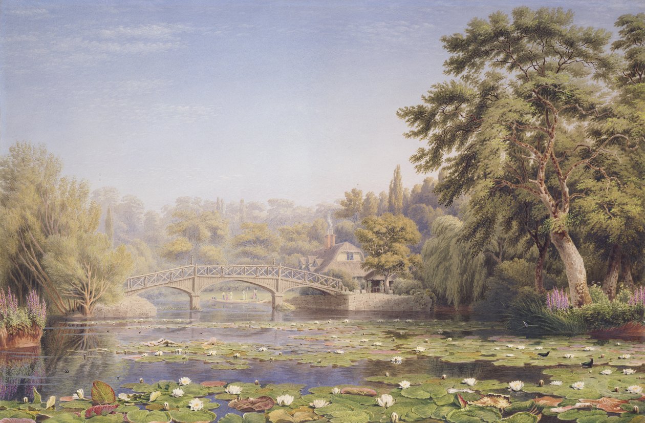 Nuneham Courtenay rustic bridge and cottage, near Abingdon by Joseph Mallord William Turner