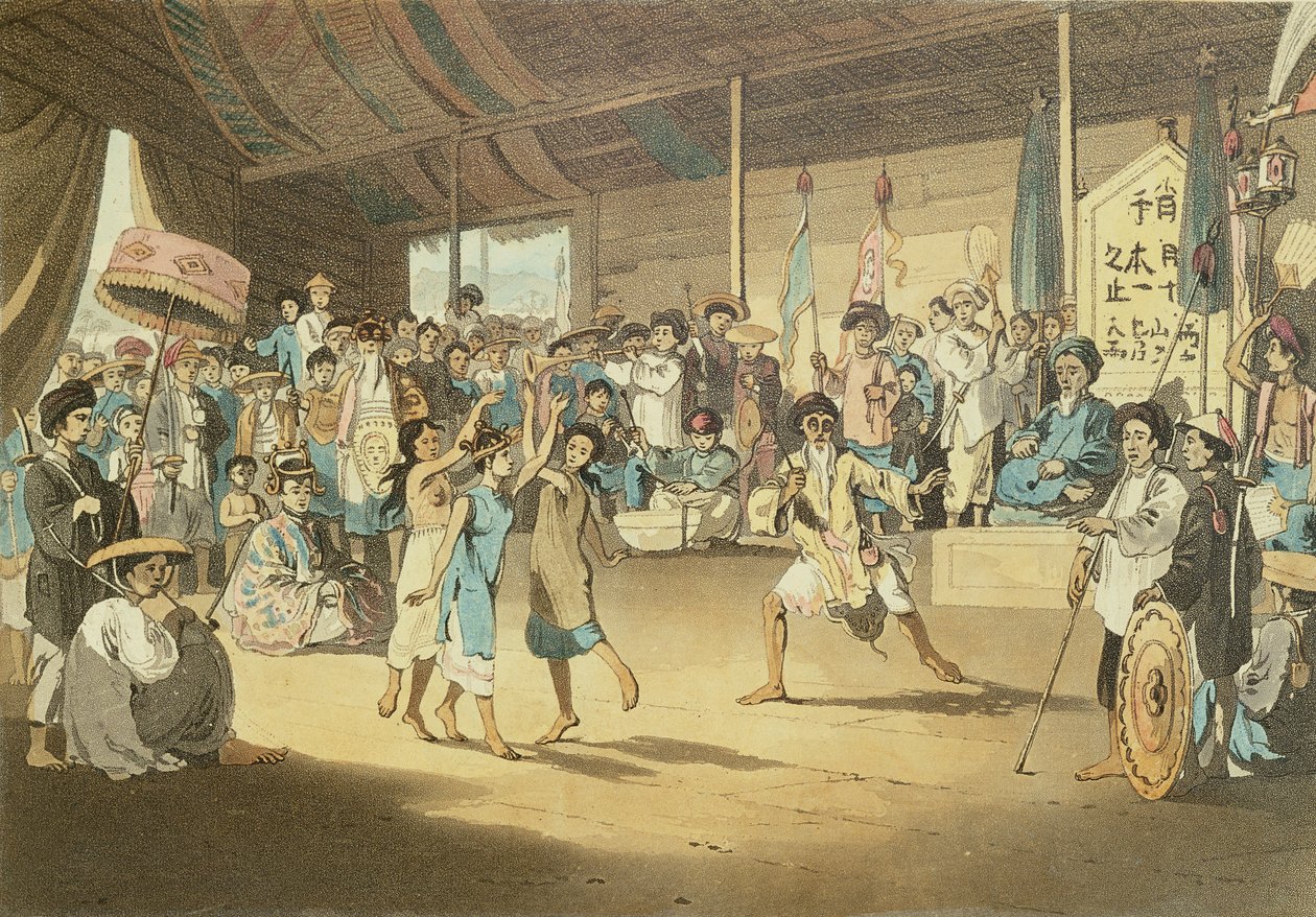 Scene in a Cochin-Chinese Opera, plate 13 from 