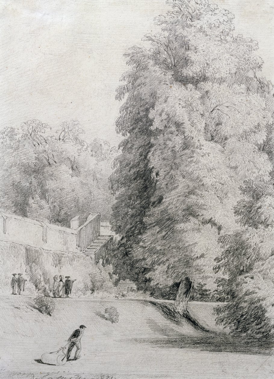 New College Garden by William Alfred Delamotte