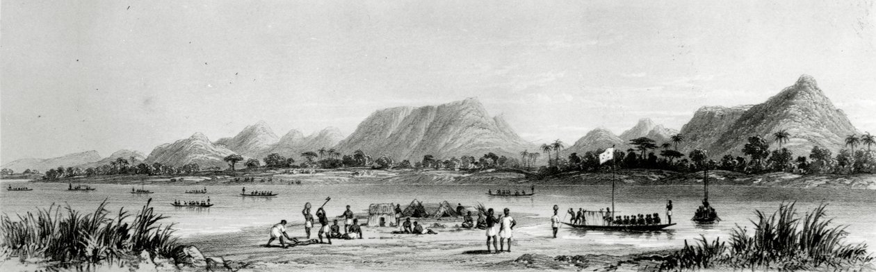 Mountains and Market Canoes Near Bokwen, from 