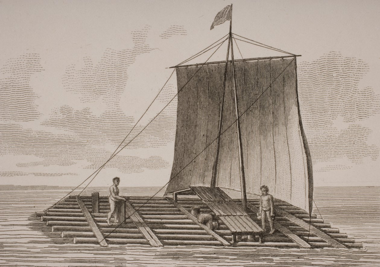 A South American Bolsa Wood Raft, engraved by Thomas Milton by William Anderson