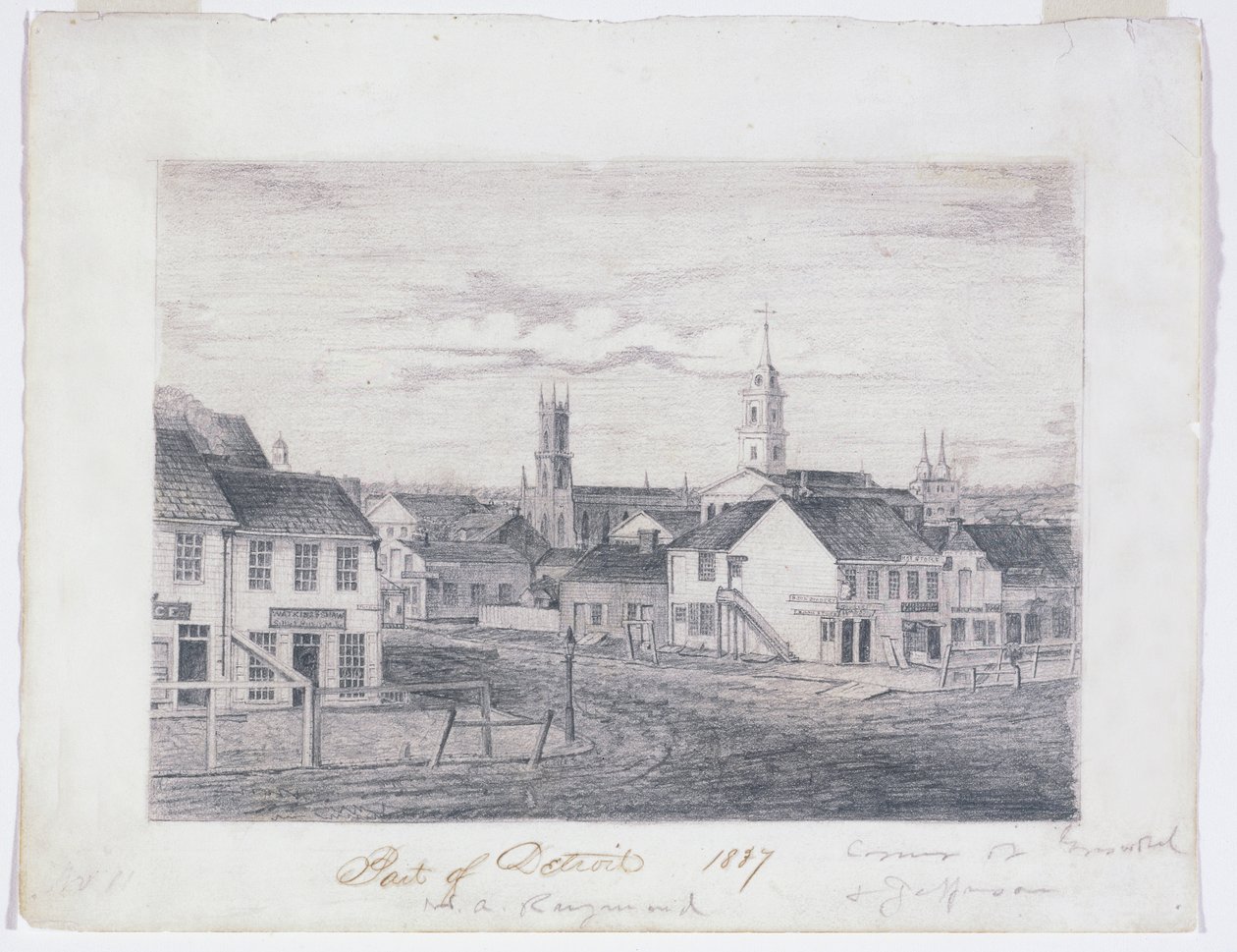 Part of Detroit in 1837 by William Asa Raymond