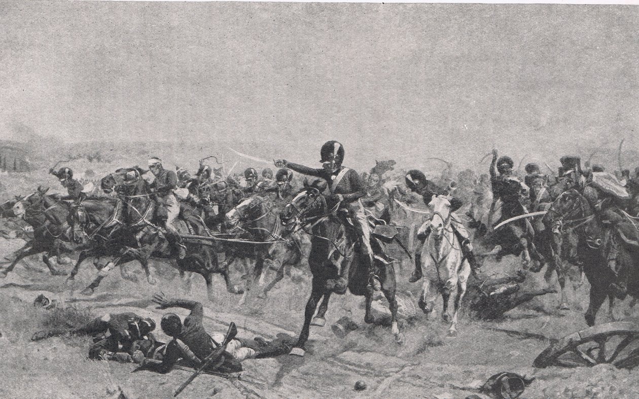 Norman Ramsay at Fuentes de Onoro, 5th May 1811, illustration from 