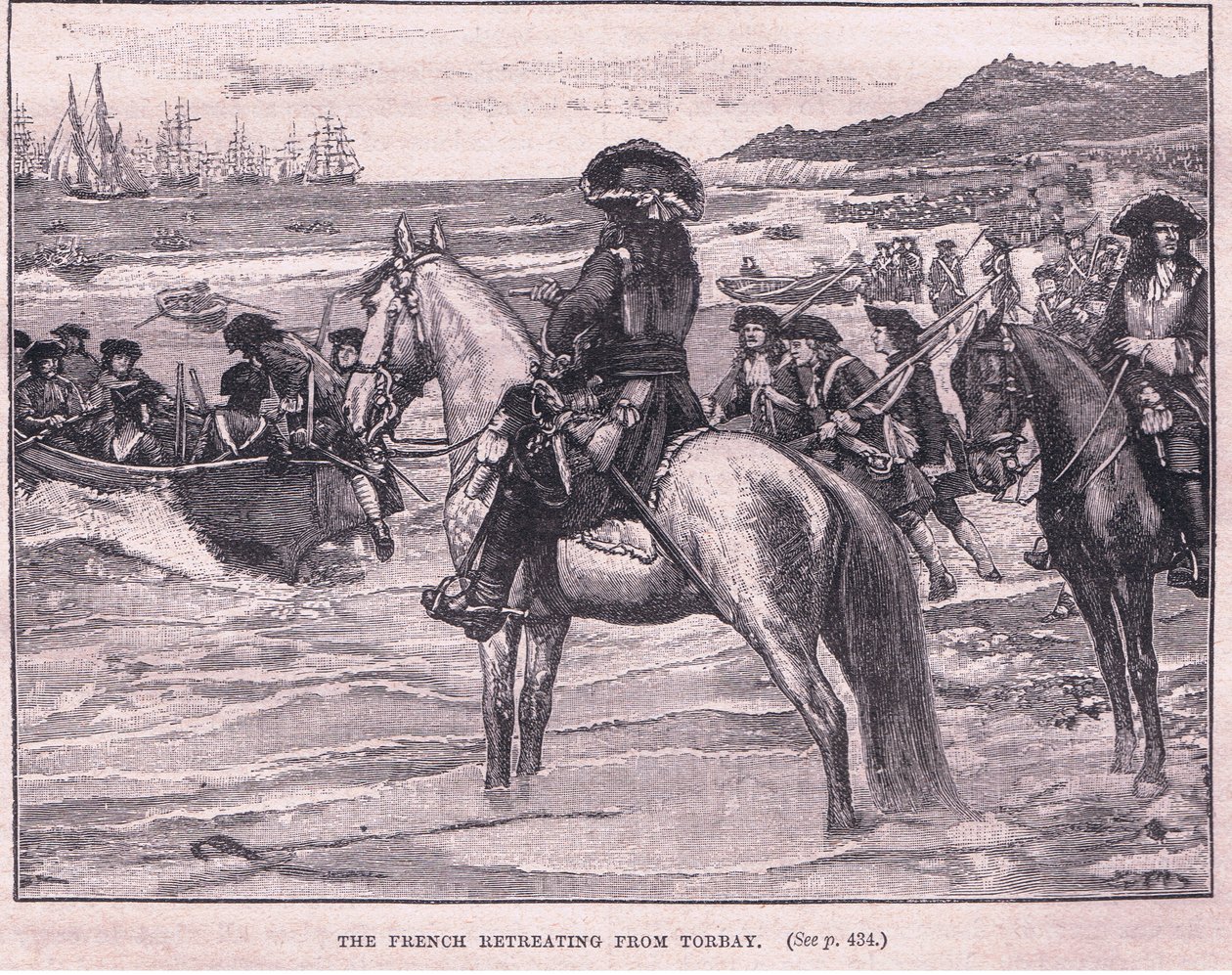 The French Retreating from Torbay AD 1690 by William Barnes Wollen