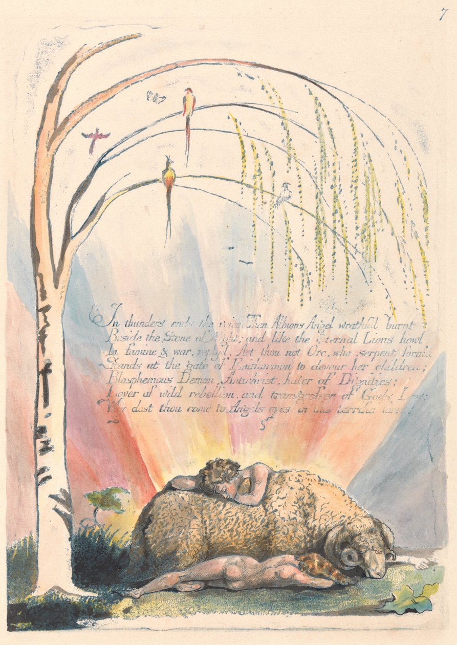America. A Prophecy, Plate 9 by William Blake