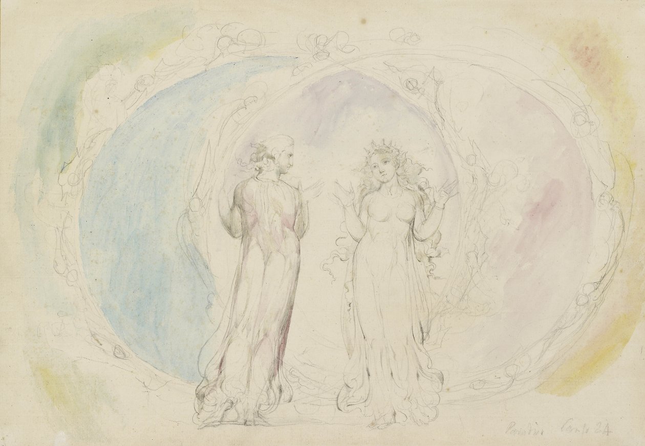 Beatrice and Dante in Gemini, Amid Spheres of Flame, Illustration to the 