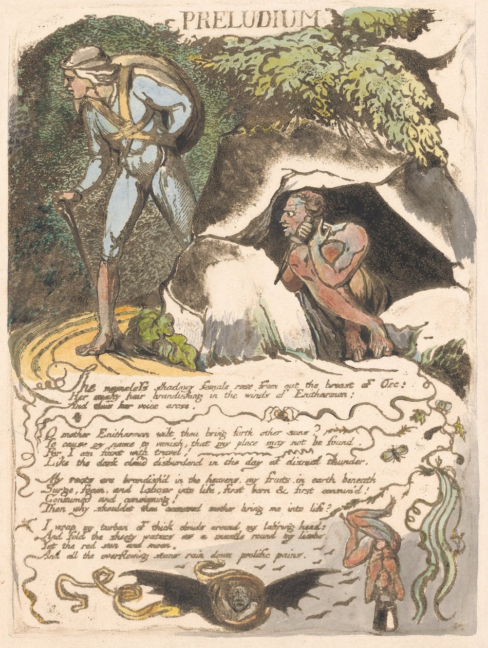 Europe. A Prophecy, Plate 3, Preludium by William Blake