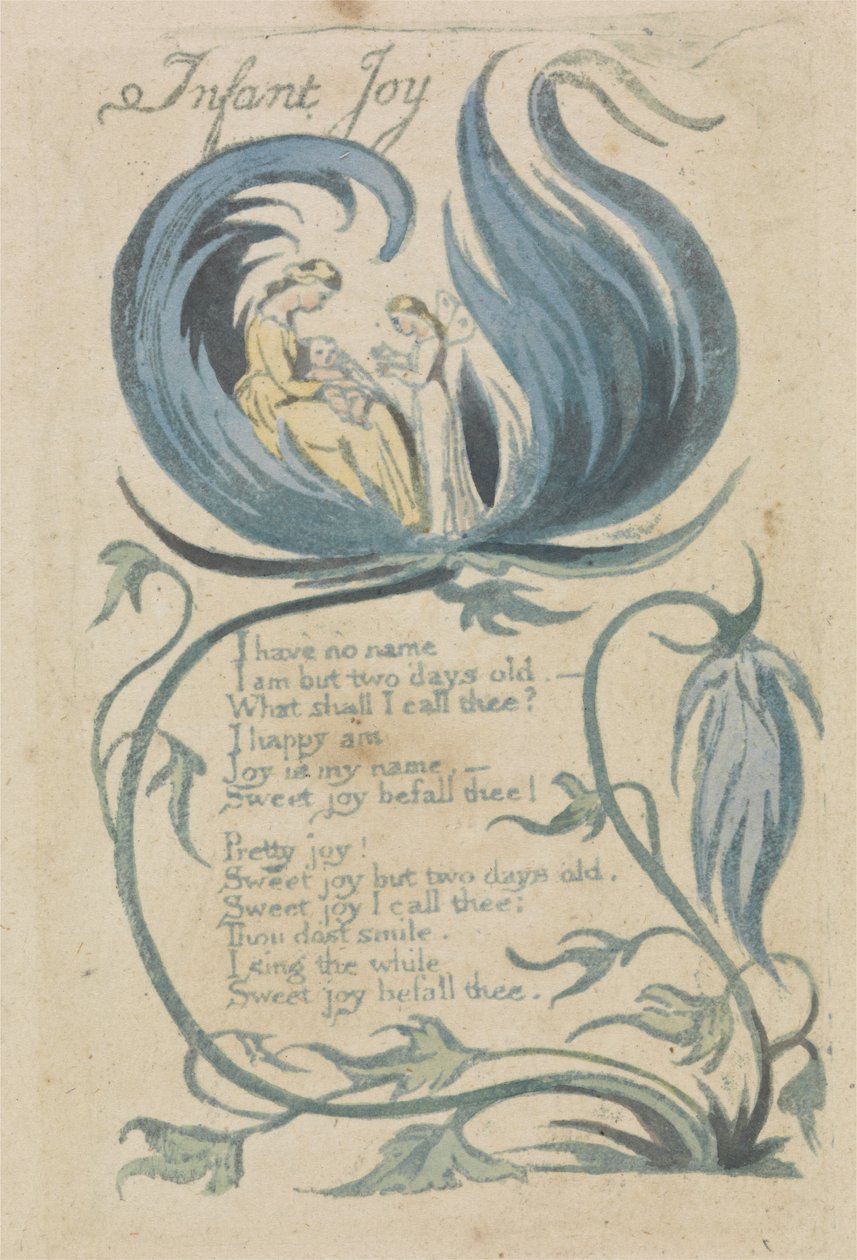 Infant Joy, plate 27 from Songs of Innocence, 1789 by William Blake