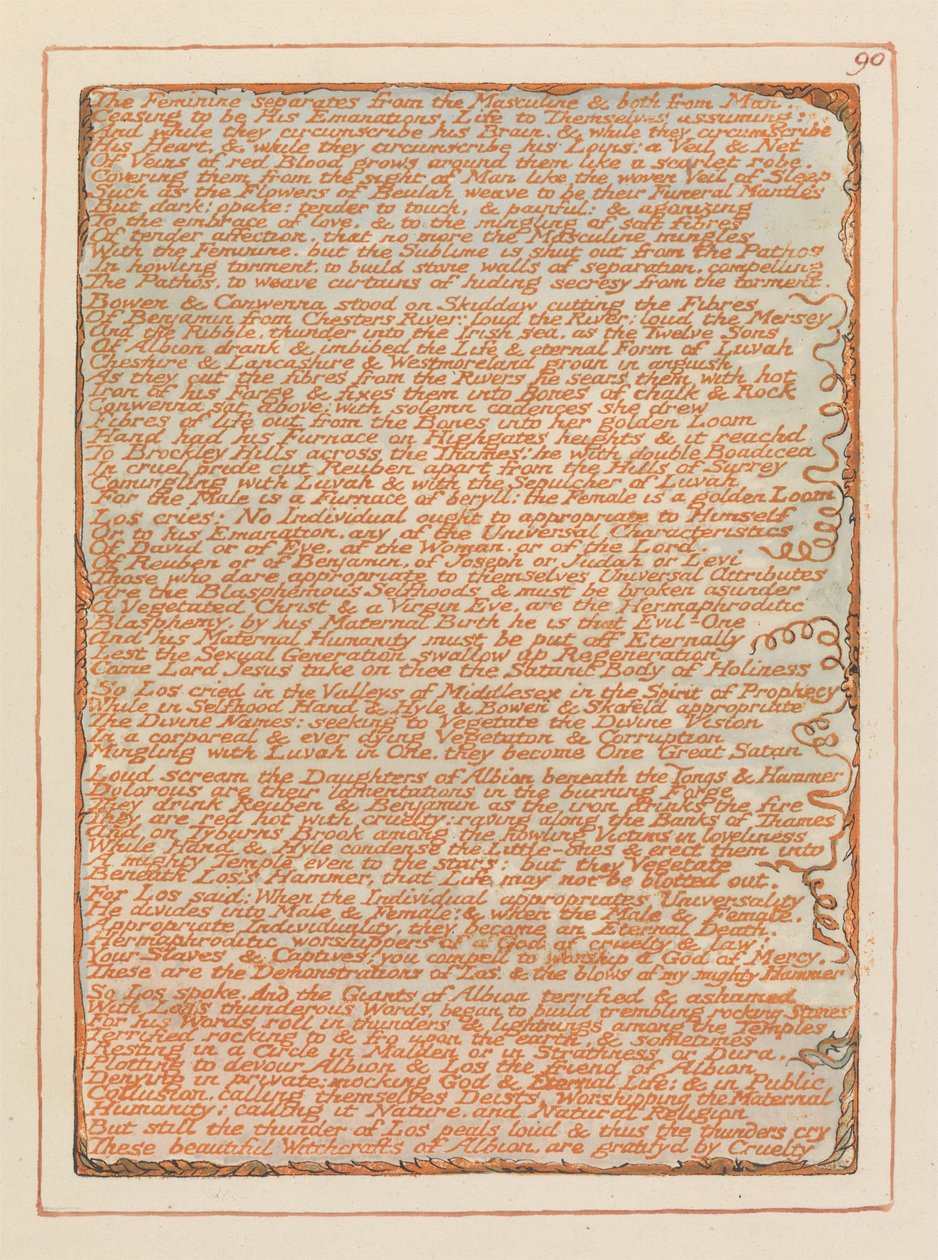 Jerusalem, Plate 90 by William Blake
