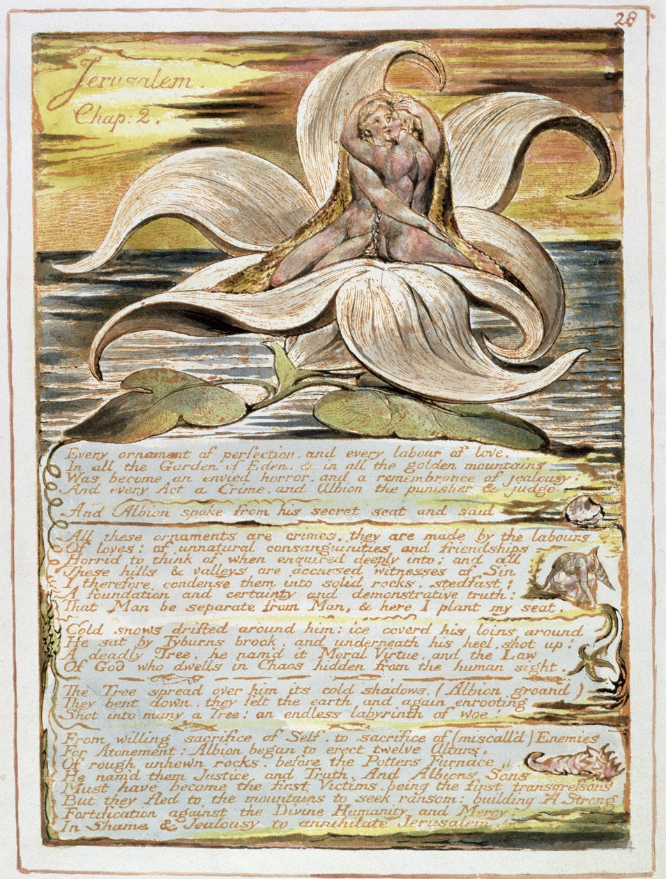 Jerusalem, Plate 28 from Chapter 2 by William Blake