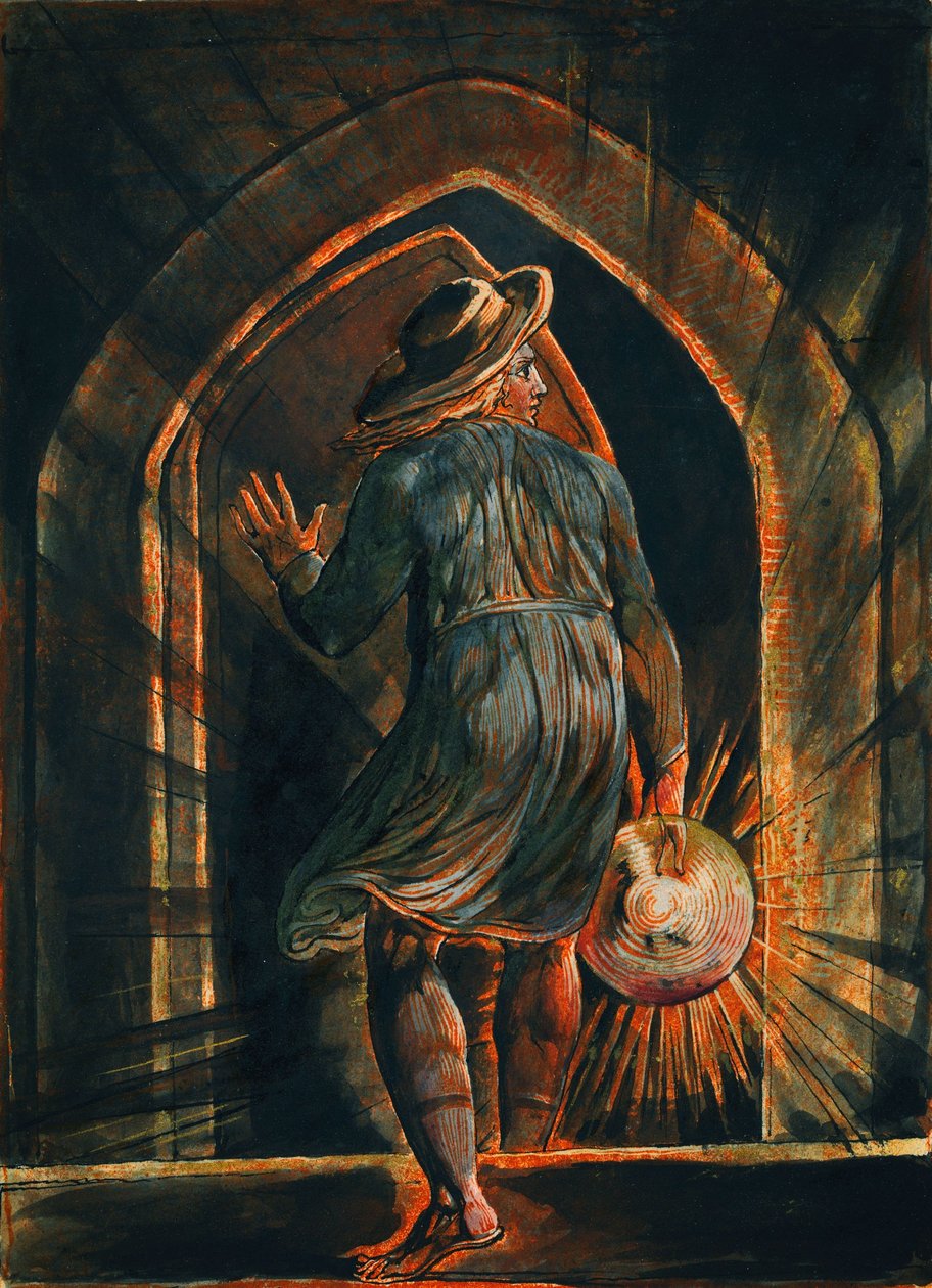 Los Entering the Grave by William Blake