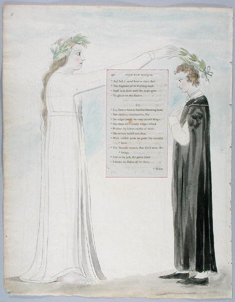 Ode for Music, design 100 from The Poems of Thomas Gray by William Blake