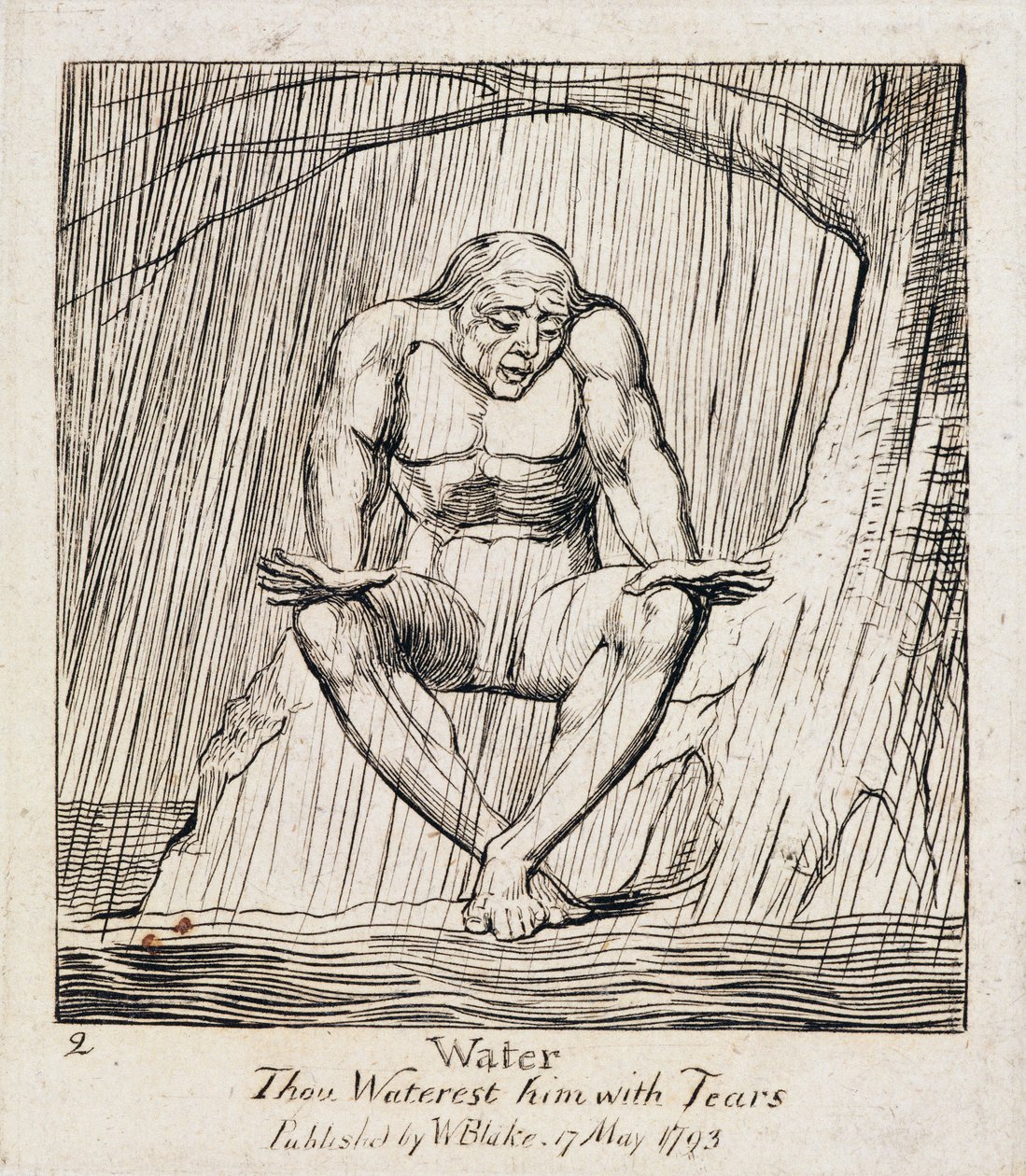 Water, thou waterest him with tears, plate 2 of 